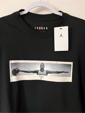 NWT Jordan Black 'Wings' Michael Jordan Graphic Short Sleeve Tee